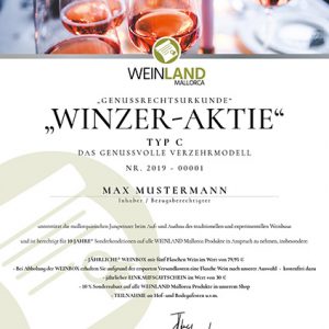 "WINZER-AKTIE" - Typ C für Weinliebhaber und Investoren